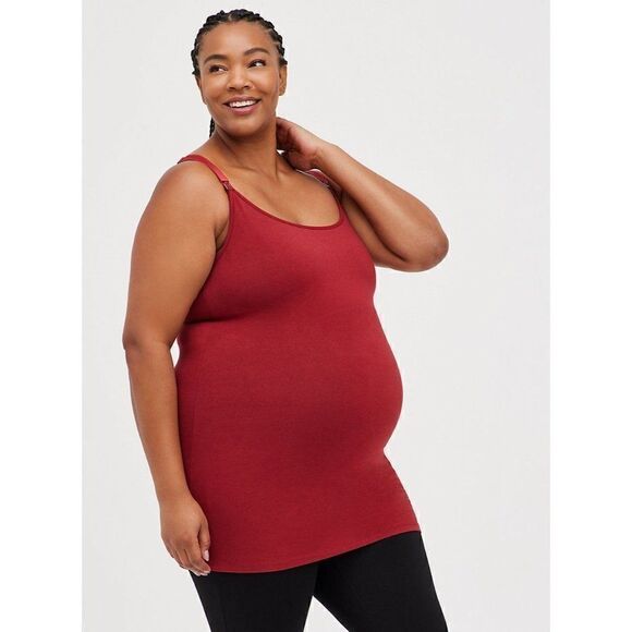 TORRID PREGNANCY MATERNITY  NURSING FOXY WINE PLUS SIZE 0X - Picture 2 of 5